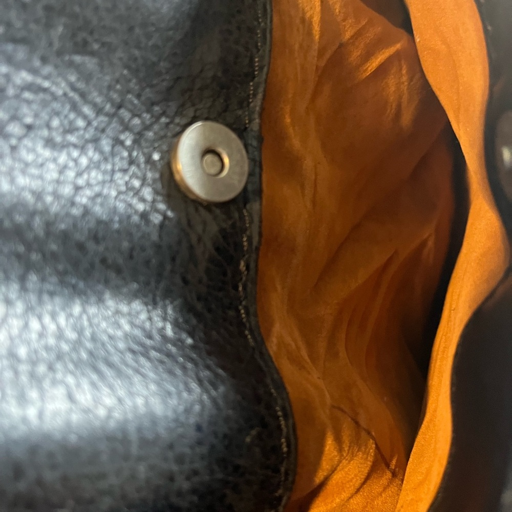 Black Embossed Leather Handbag - Picture 9 of 12